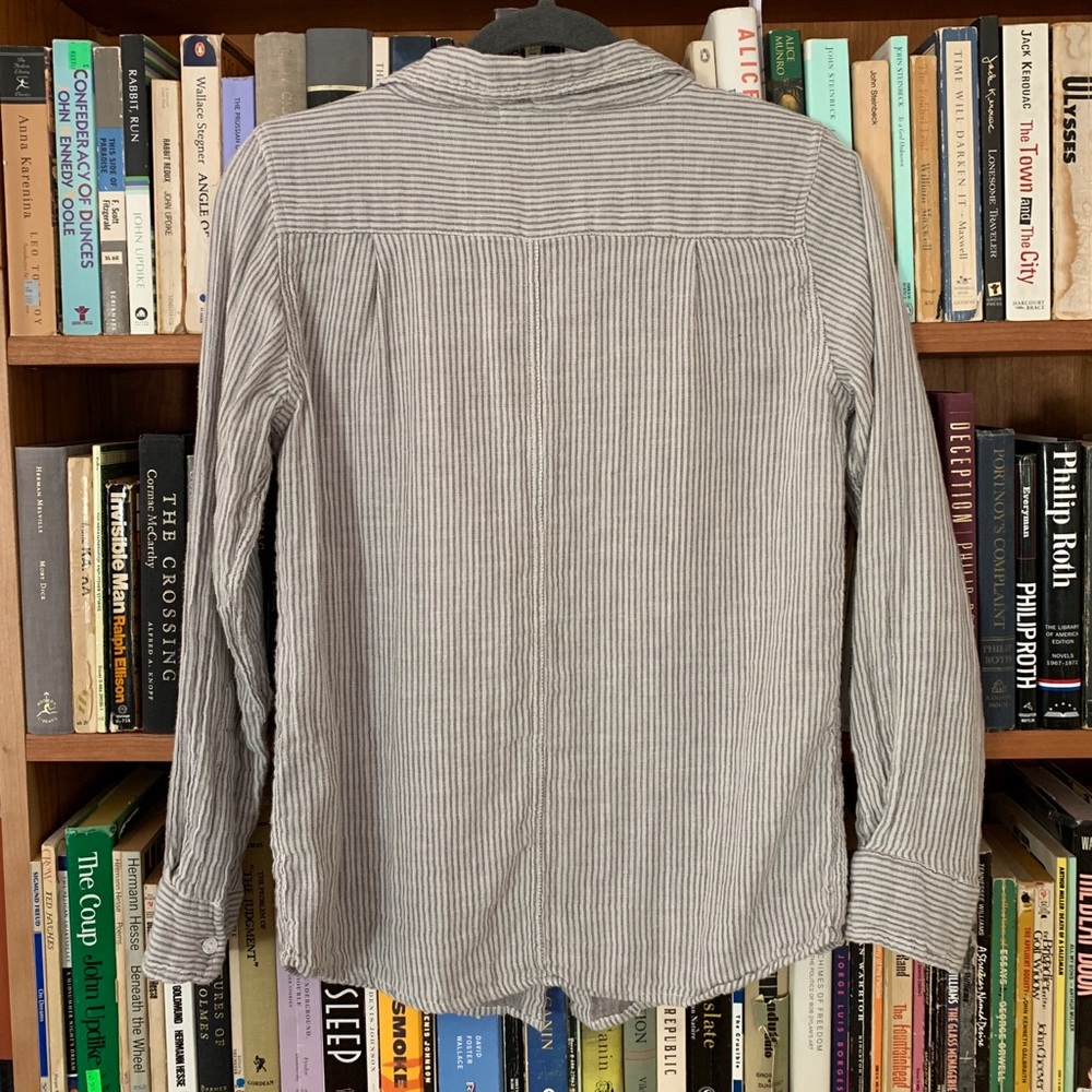 Sundry Pinstripe Gauze Button Down - image 3